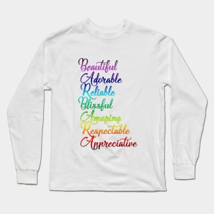 Gifts for BARBARA ~ Beautiful, Adorable, Reliable, Blissful... [ND#5C1V1] Long Sleeve T-Shirt